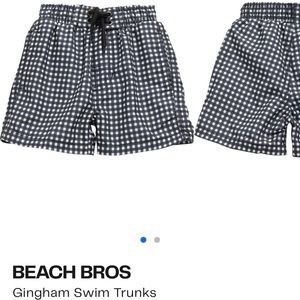 Checkered Swim Trunks